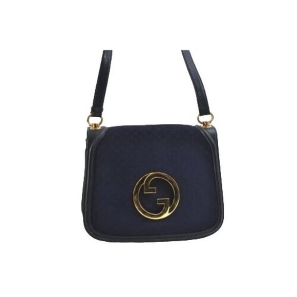 RARE Gucci blue micro Guccissima print 'Blondie' saddle bag - Picture 11 of 14